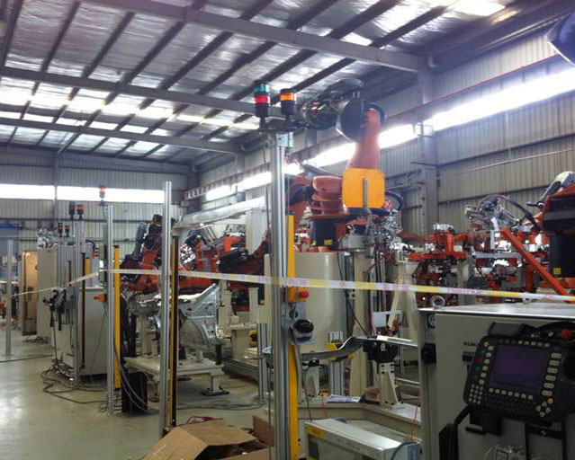 Car white body welding production line